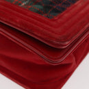 CHANEL Chain Matelasse Boy Chanel Shoulder Bag Canvas Red Gold CC Auth ka3474SAM-14