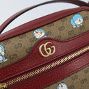 GUCCI Micro GG Supreme Doraemon Bag PVC Beige Gold 647784 Auth ka3475SAM-14