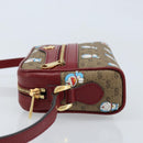 GUCCI Micro GG Supreme Doraemon Bag PVC Beige Gold 647784 Auth ka3475SAM-5