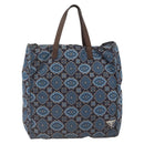 PRADA Tote Bag Nylon Blue Silver Auth ka3477A-13