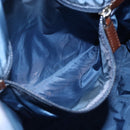 PRADA Tote Bag Nylon Blue Silver Auth ka3477A-22