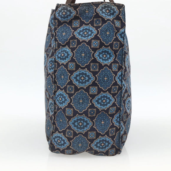 PRADA Tote Bag Nylon Blue Silver Auth ka3477A