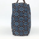PRADA Tote Bag Nylon Blue Silver Auth ka3477A-4