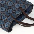 PRADA Tote Bag Nylon Blue Silver Auth ka3477A-6