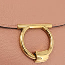 Salvatore Ferragamo Margot Shoulder Bag Leather Beige Gold Auth ka3483A-20
