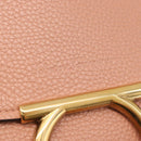 Salvatore Ferragamo Margot Shoulder Bag Leather Beige Gold Auth ka3483A-9