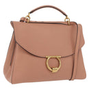 Salvatore Ferragamo Margot Shoulder Bag Leather Beige Gold Auth ka3483A-1