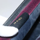GUCCI GG Supreme Sherry Line Clutch Bag PVC Navy Red 89 01 002 Auth ka3487-12