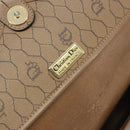Christian Dior Honeycomb Canvas Shoulder Bag PVC Beige Gold Auth ka3491-16