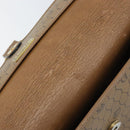 Christian Dior Honeycomb Canvas Shoulder Bag PVC Beige Gold Auth ka3491-17