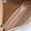 Christian Dior Honeycomb Canvas Shoulder Bag PVC Beige Gold Auth ka3491-18