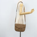 Christian Dior Honeycomb Canvas Shoulder Bag PVC Beige Gold Auth ka3491-23