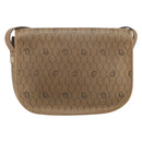 Christian Dior Honeycomb Canvas Shoulder Bag PVC Beige Gold Auth ka3491-3