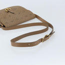 Christian Dior Honeycomb Canvas Shoulder Bag PVC Beige Gold Auth ka3491-7