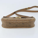 Christian Dior Honeycomb Canvas Shoulder Bag PVC Beige Gold Auth ka3491-9