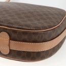 CELINE Macadam Canvas Shoulder Bag PVC Leather Brown Gold Auth ka3495A-12