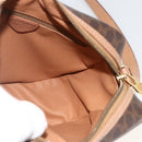 CELINE Macadam Canvas Shoulder Bag PVC Leather Brown Gold Auth ka3495A-18