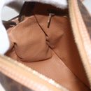 CELINE Macadam Canvas Shoulder Bag PVC Leather Brown Gold Auth ka3495A-19