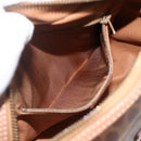 CELINE Macadam Canvas Shoulder Bag PVC Leather Brown Gold Auth ka3495A-21