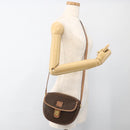 CELINE Macadam Canvas Shoulder Bag PVC Leather Brown Gold Auth ka3495A-23
