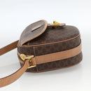 CELINE Macadam Canvas Shoulder Bag PVC Leather Brown Gold Auth ka3495A-4