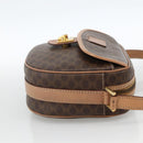CELINE Macadam Canvas Shoulder Bag PVC Leather Brown Gold Auth ka3495A-5