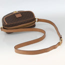 CELINE Macadam Canvas Shoulder Bag PVC Leather Brown Gold Auth ka3495A-7