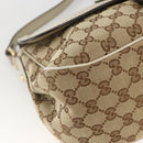 GUCCI GG Canvas Shoulder Bag Beige Gold 308452 Auth ka3497-14