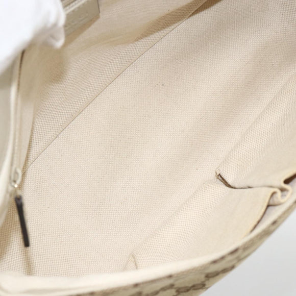 GUCCI GG Canvas Shoulder Bag Beige Gold 308452 Auth ka3497