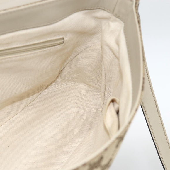 GUCCI GG Canvas Shoulder Bag Beige Gold 308452 Auth ka3497