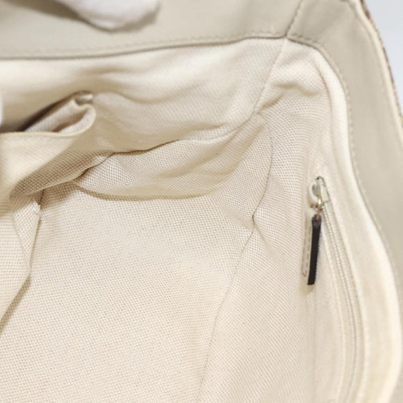 GUCCI GG Canvas Shoulder Bag Beige Gold 308452 Auth ka3497