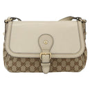 GUCCI GG Canvas Shoulder Bag Beige Gold 308452 Auth ka3497-13