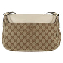 GUCCI GG Canvas Shoulder Bag Beige Gold 308452 Auth ka3497-2