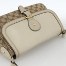 GUCCI GG Canvas Shoulder Bag Beige Gold 308452 Auth ka3497-6