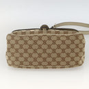GUCCI GG Canvas Shoulder Bag Beige Gold 308452 Auth ka3497-5
