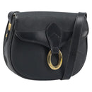Christian Dior Trotter Canvas Shoulder Bag PVC Black Gold Auth ka3498A-1