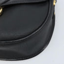 Christian Dior Trotter Canvas Shoulder Bag PVC Black Gold Auth ka3498A-10
