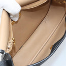 Christian Dior Trotter Canvas Shoulder Bag PVC Black Gold Auth ka3498A-17