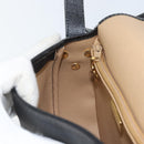 Christian Dior Trotter Canvas Shoulder Bag PVC Black Gold Auth ka3498A-19