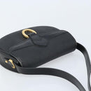 Christian Dior Trotter Canvas Shoulder Bag PVC Black Gold Auth ka3498A-6