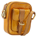 LOUIS VUITTON Monogram Vernis Christie PM Shoulder Bag Jaune M91110 Auth ka3499-1