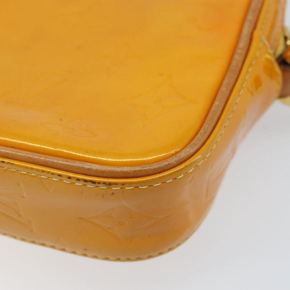 LOUIS VUITTON Monogram Vernis Christie PM Shoulder Bag Jaune M91110 Auth ka3499