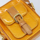 LOUIS VUITTON Monogram Vernis Christie PM Shoulder Bag Jaune M91110 Auth ka3499-18