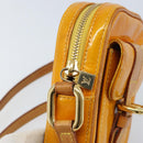LOUIS VUITTON Monogram Vernis Christie PM Shoulder Bag Jaune M91110 Auth ka3499-9