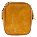 LOUIS VUITTON Monogram Vernis Christie PM Shoulder Bag Jaune M91110 Auth ka3499-2