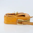 LOUIS VUITTON Monogram Vernis Christie PM Shoulder Bag Jaune M91110 Auth ka3499-3