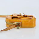 LOUIS VUITTON Monogram Vernis Christie PM Shoulder Bag Jaune M91110 Auth ka3499-4