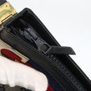 GUCCI Sherry Line GG Supreme Shoulder Bag PVC Navy Gold Red Auth ka3504A-14