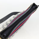 GUCCI Sherry Line GG Supreme Shoulder Bag PVC Navy Gold Red Auth ka3504A-6