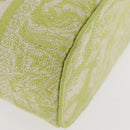 Christian Dior Toile d'Eau Vanity Bag Jacquard 2way Green Silver Auth ka3505M-12